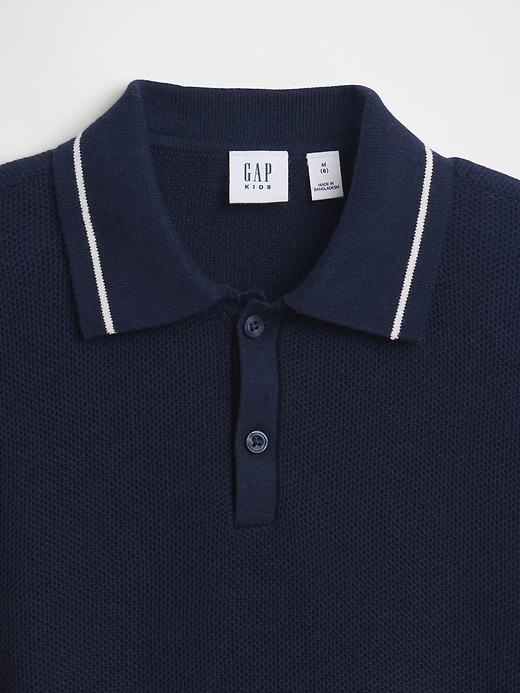 Image number 3 showing, Kids Relaxed Sweater Polo Shirt