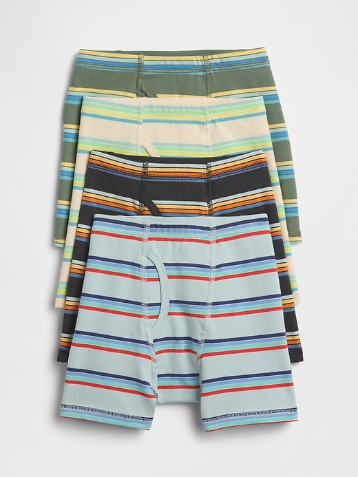 Image number 1 showing, Kids Stripe Boxer Briefs (4-Pack)