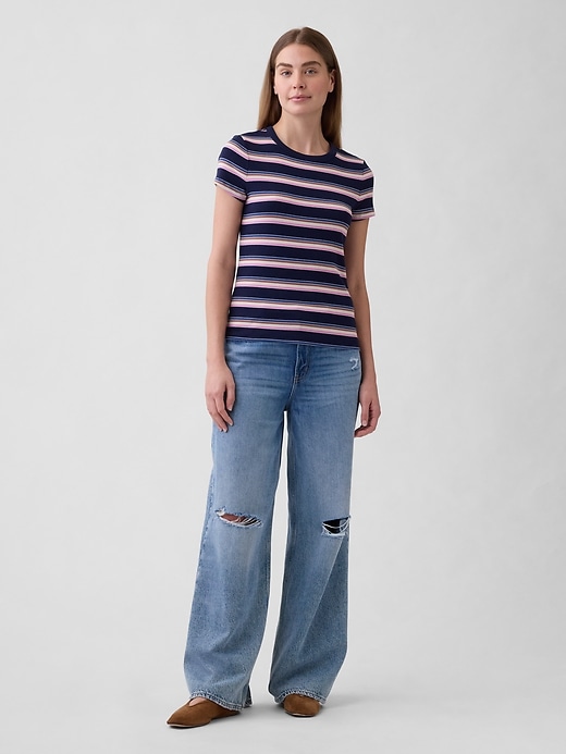 Image number 3 showing, Essential Ribbed Crewneck T-Shirt