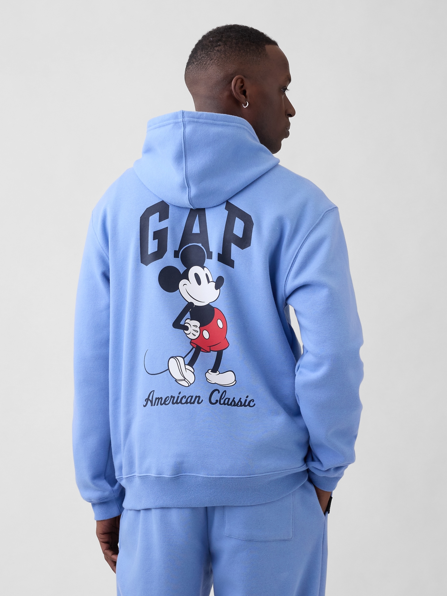 Gap Factory Gap × Disney Mickey Mouse Relaxed Logo Hoodie In Blue