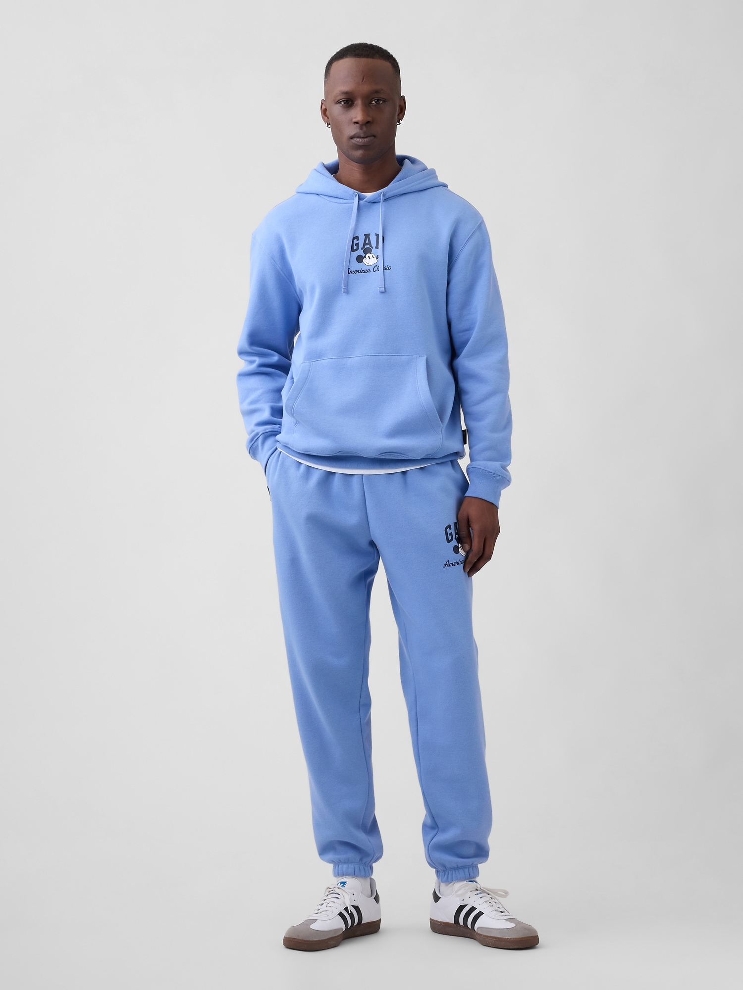 Gap Factory Gap × Disney Mickey Mouse Relaxed Logo Hoodie In Blue