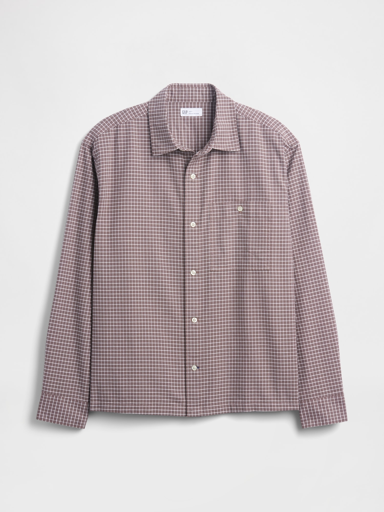Gap Factory Oxford Shirt In Boxy Fit In Brown