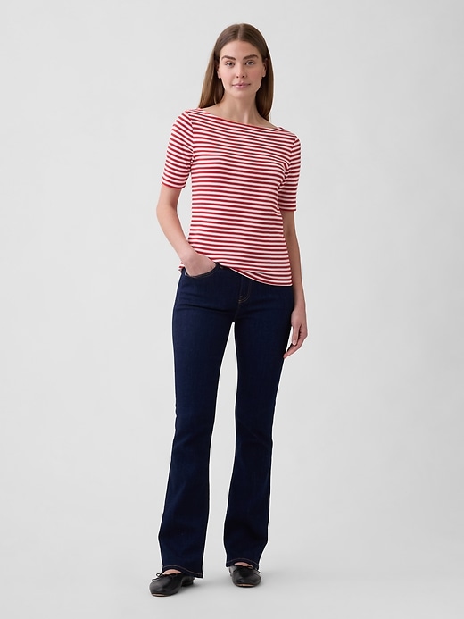 Image number 3 showing, Modern Ribbed Boatneck T-Shirt
