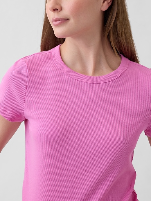 Image number 4 showing, Essential Ribbed Crewneck T-Shirt