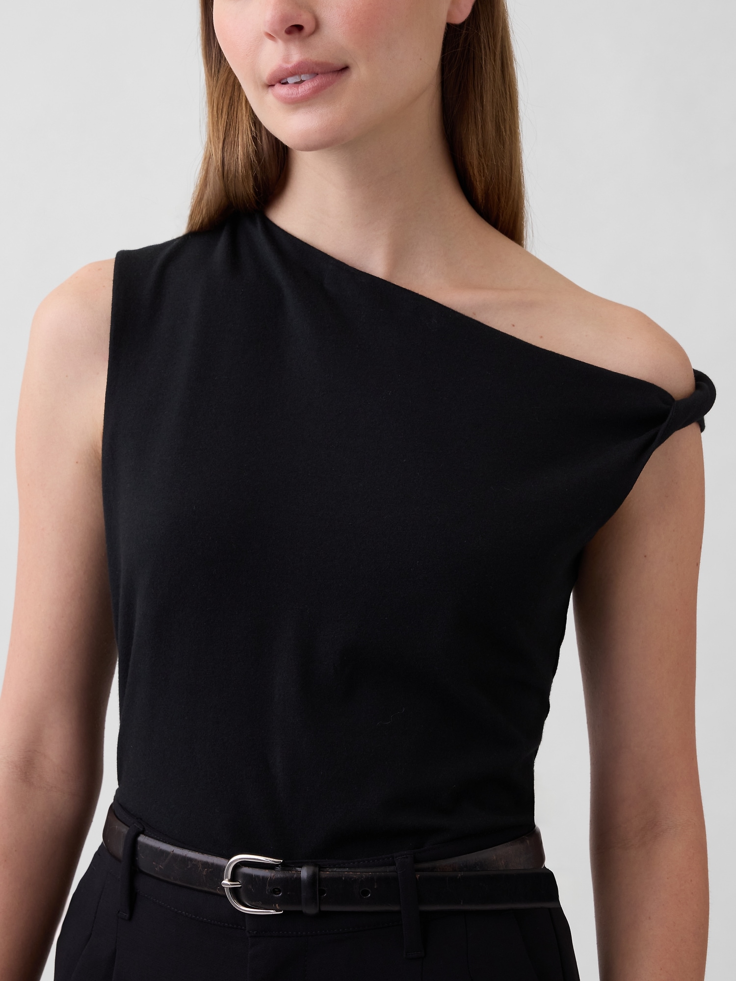 Stretch Jersey One-Shoulder Top | Gap Factory