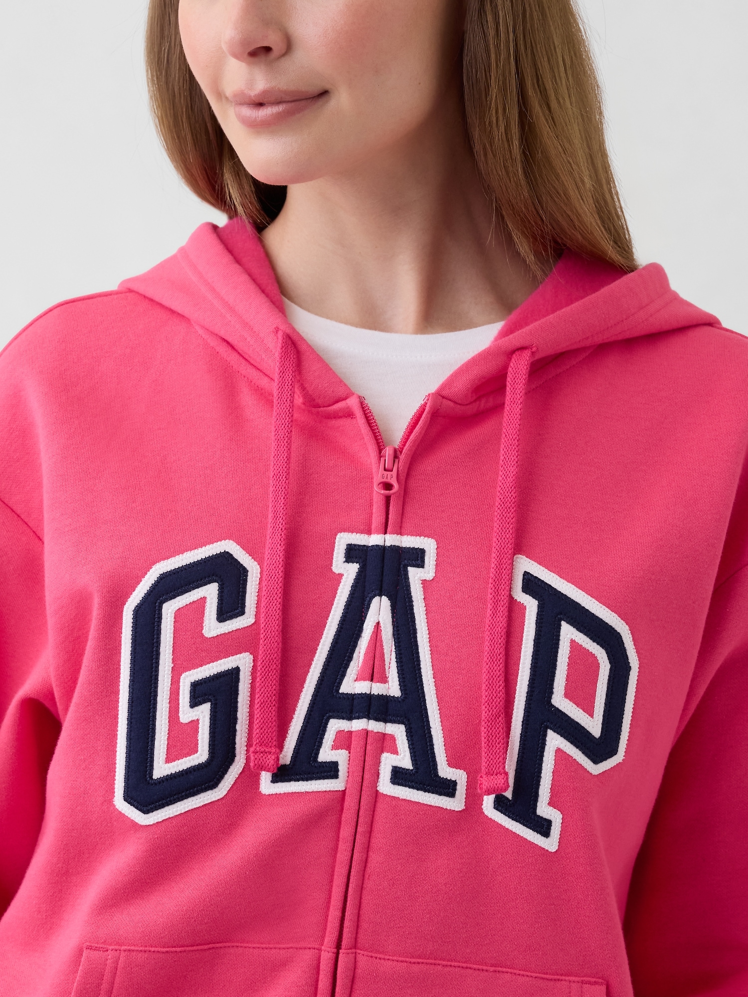 Relaxed Gap Logo Zip Hoodie | Gap Factory