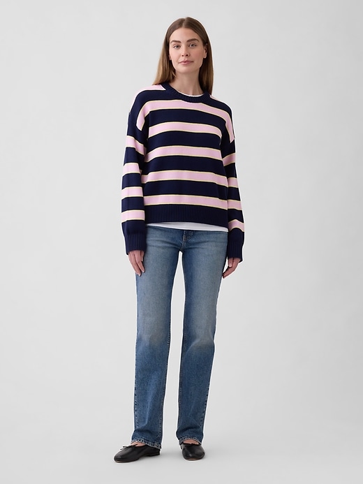 Image number 3 showing, Relaxed Cotton Crewneck Sweater