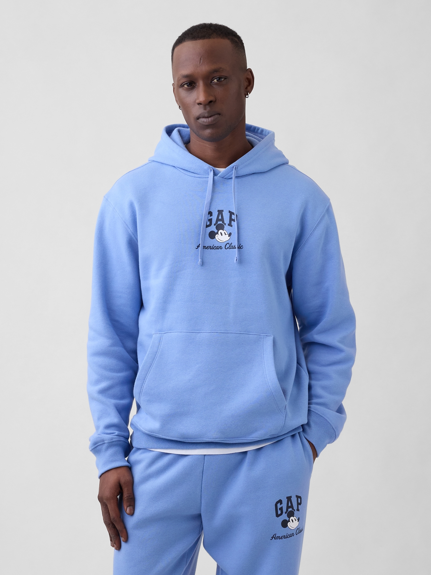 Gap Factory Gap × Disney Mickey Mouse Relaxed Logo Hoodie In Blue