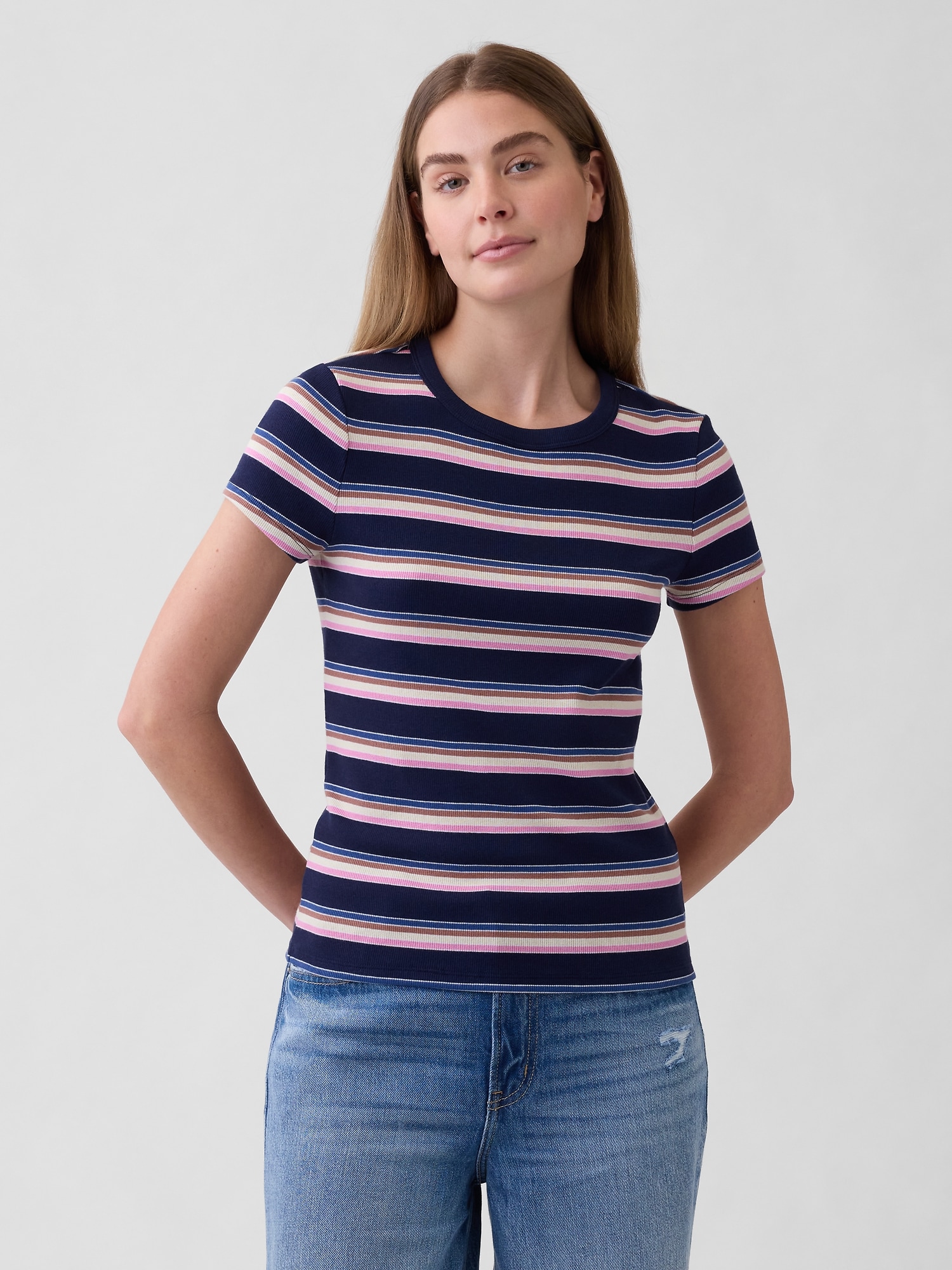 Essential Ribbed Crewneck T-Shirt