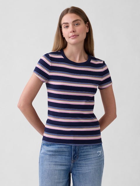 Essential Ribbed Crewneck T-Shirt