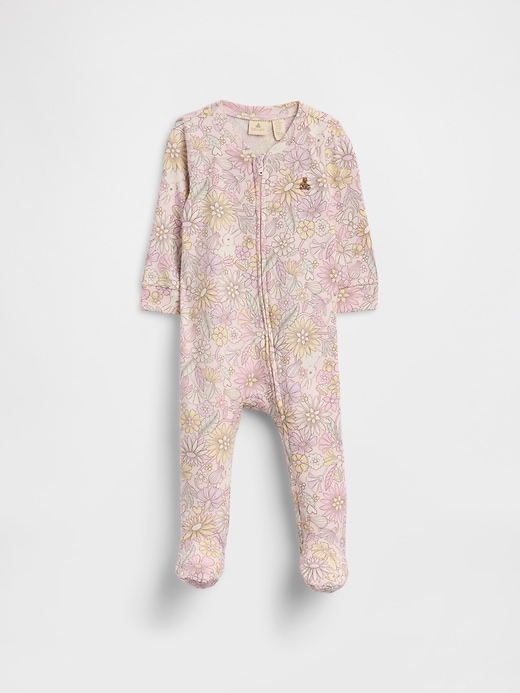 Image number 1 showing, Baby Print Two-Way Zip One-Piece
