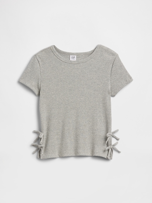 Image number 1 showing, Kids Ribbed Side-Tie T-Shirt