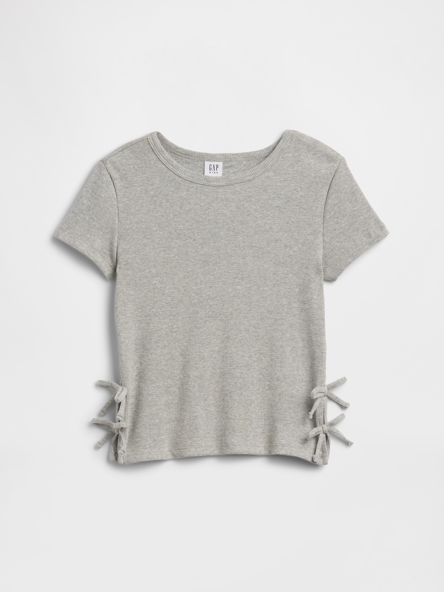 Kids Ribbed Side-Tie T-Shirt