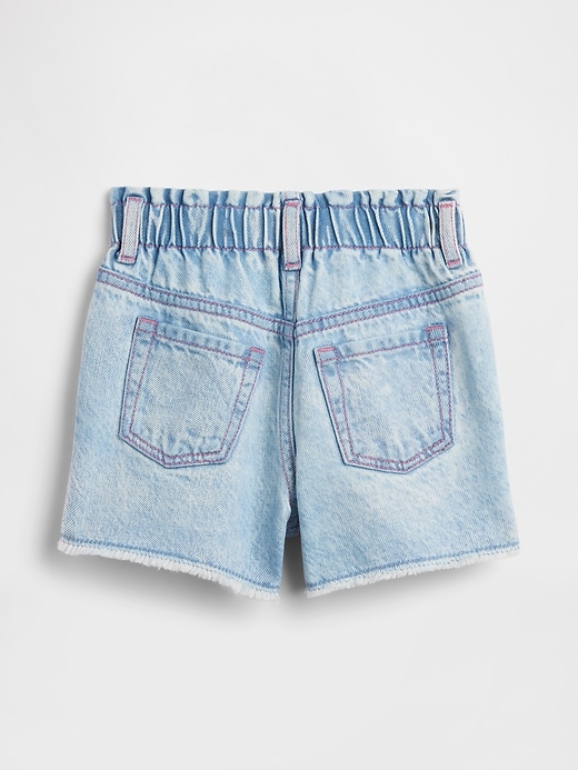 Image number 2 showing, babyGap Embroidered Paperbag Mom Jean Shorts