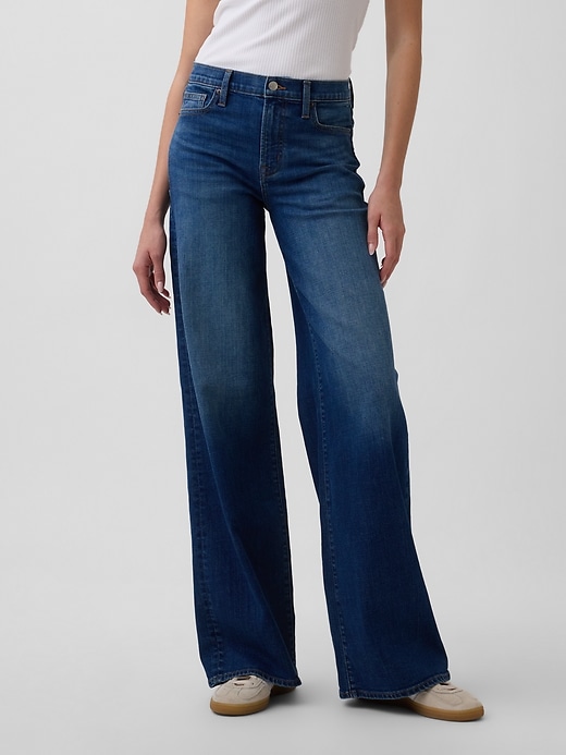 Image number 2 showing, Mid Rise Wide-Leg Jeans