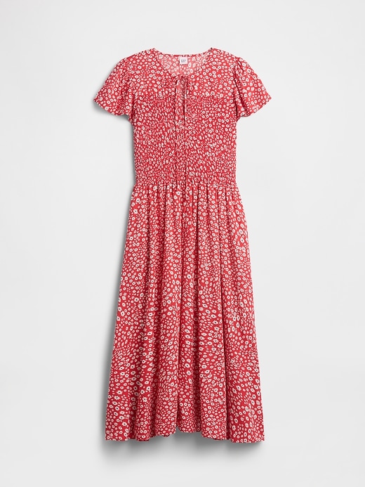 Image number 4 showing, Smocked Flutter Sleeve Midi Dress