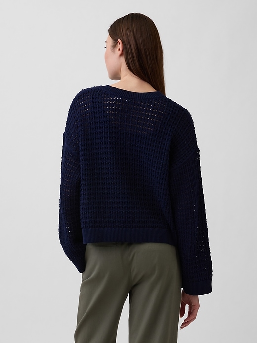 Image number 2 showing, Oversized Crochet Sweater