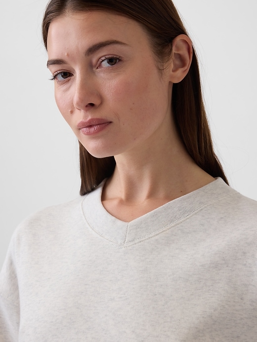 Image number 4 showing, Oversized Wedge V-Neck Sweatshirt