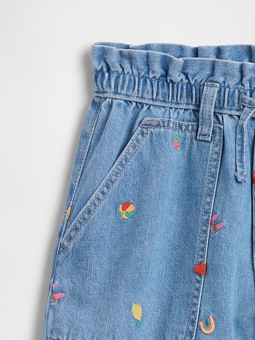 Image number 3 showing, Kids High Rise Relaxed Pull-On Denim Shorts