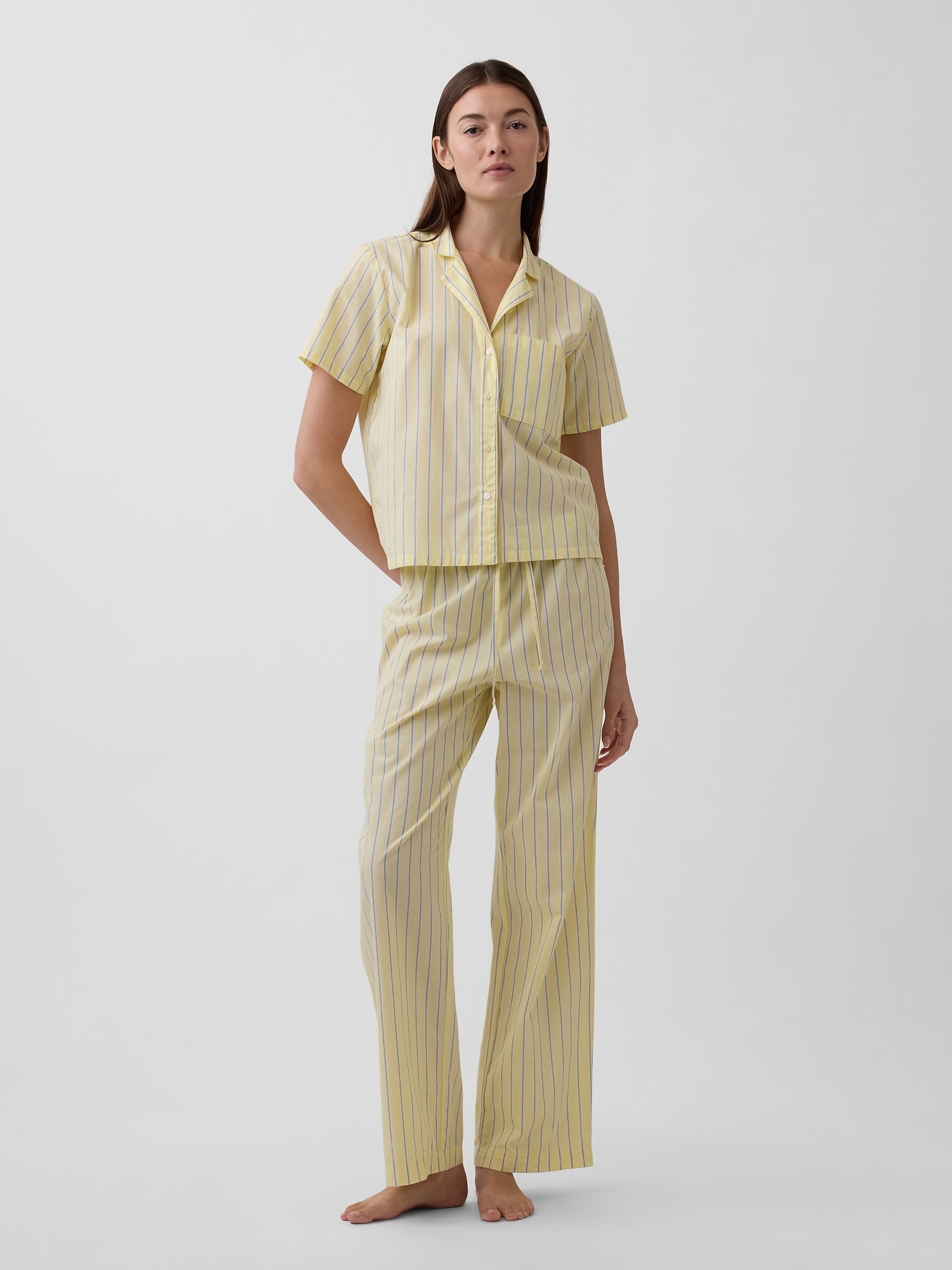 Gap Factory Poplin Pj Pants In Yellow