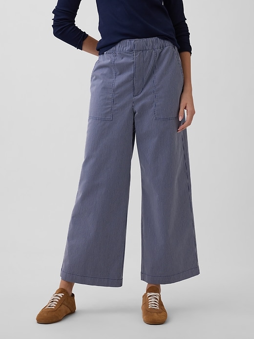 Image number 2 showing, High Rise Easy Wide-Leg Khakis