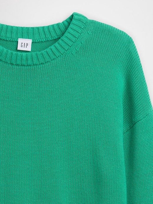 Image number 4 showing, Relaxed Cotton Crewneck Sweater