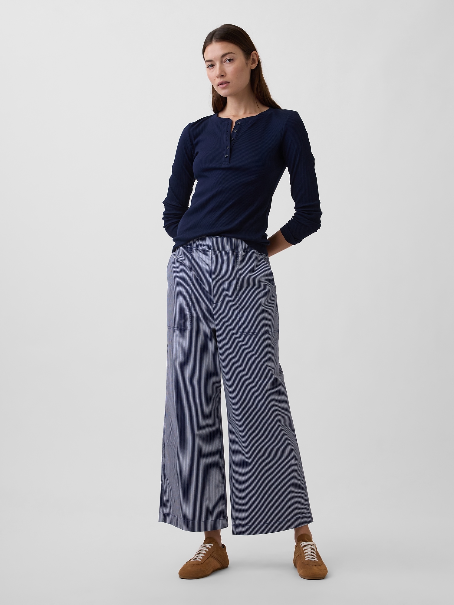 High Rise Easy Wide-Leg Khakis