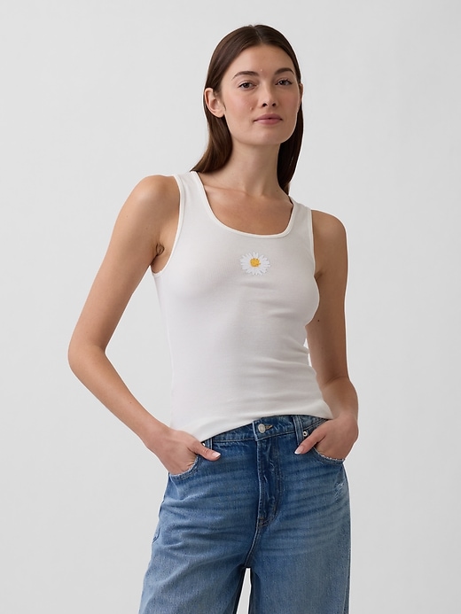 Image number 1 showing, Gap Logo Ribbed Tank Top