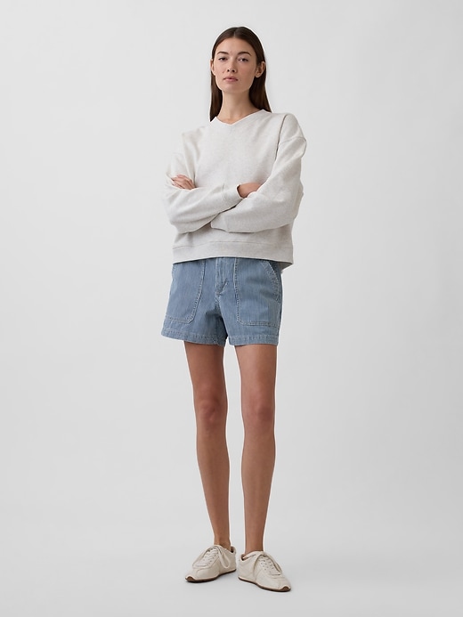 Image number 3 showing, Oversized Wedge V-Neck Sweatshirt