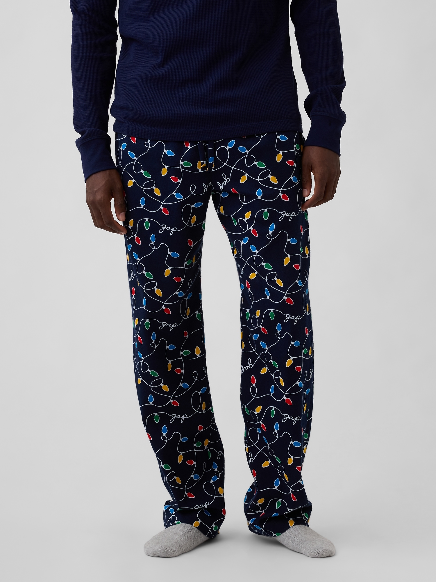 Relaxed Flannel PJ Pants - Family Navy Lights