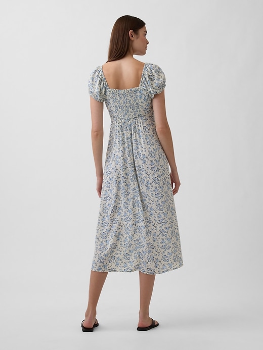 Image number 2 showing, Print Puff Sleeve Midi Dress