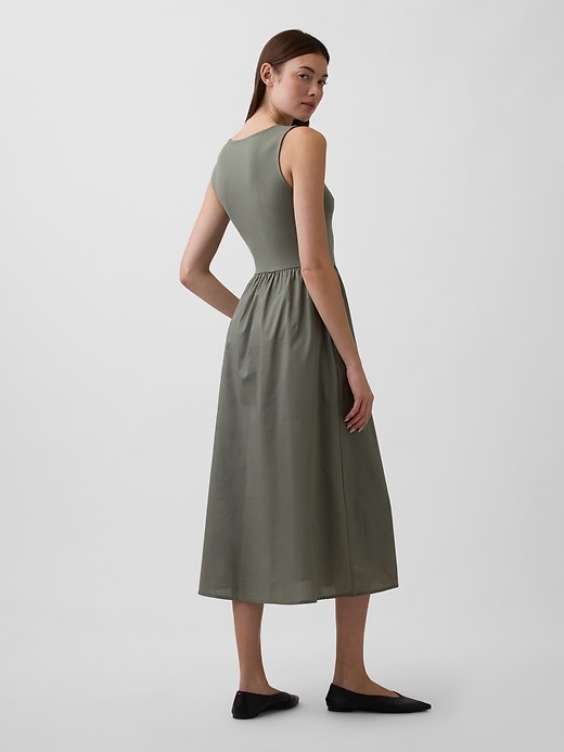 Image number 2 showing, Sleeveless Boatneck Midi Dress