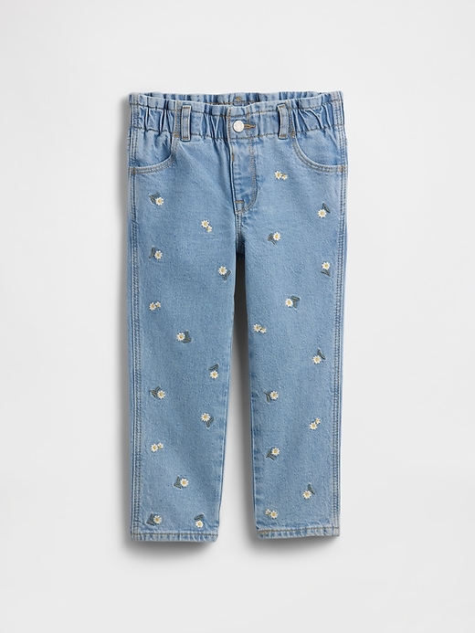 Image number 1 showing, babyGap Embroidered Paperbag Mom Jeans