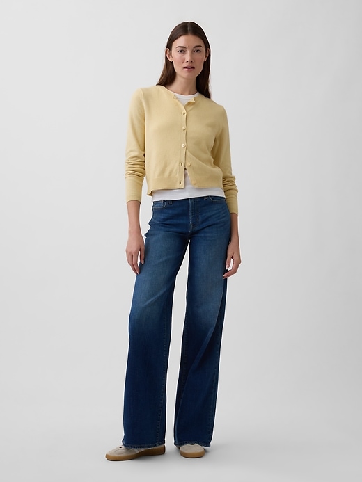 Image number 1 showing, Mid Rise Wide-Leg Jeans
