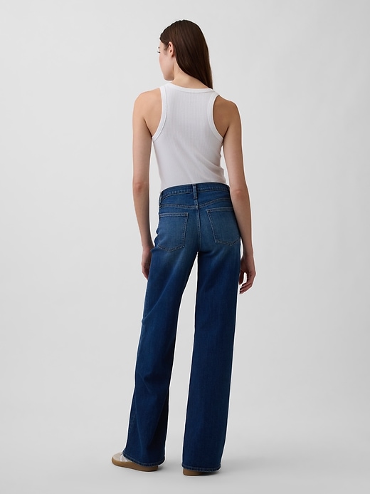 Image number 4 showing, Mid Rise Wide-Leg Jeans