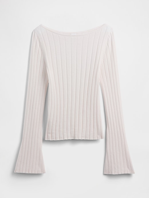 Image number 5 showing, Ribbed Boatneck T-Shirt