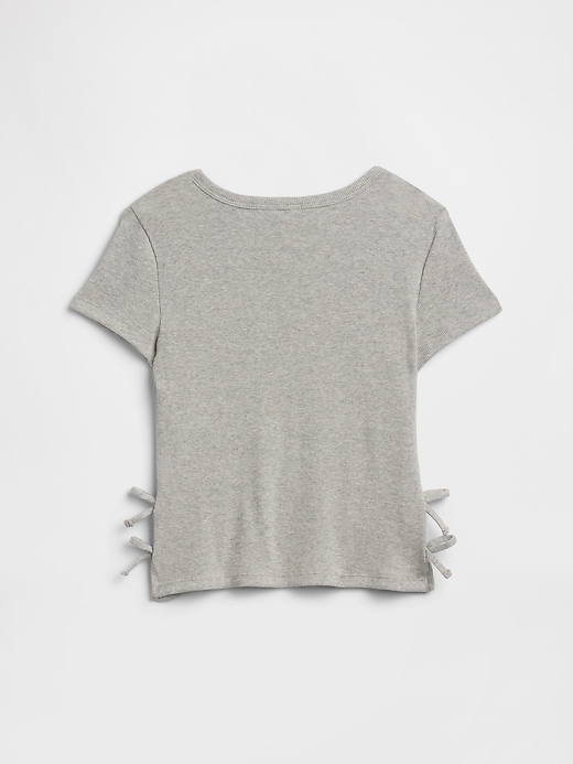 Image number 2 showing, Kids Ribbed Side-Tie T-Shirt