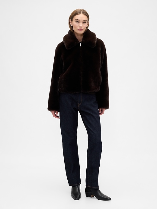 Image number 3 showing, 100% Recycled Relaxed Faux-Fur Jacket
