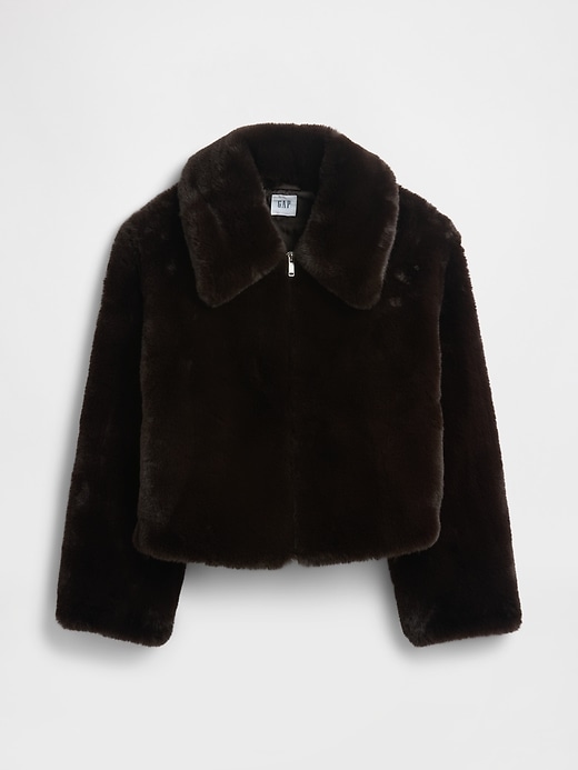 Image number 5 showing, 100% Recycled Relaxed Faux-Fur Jacket