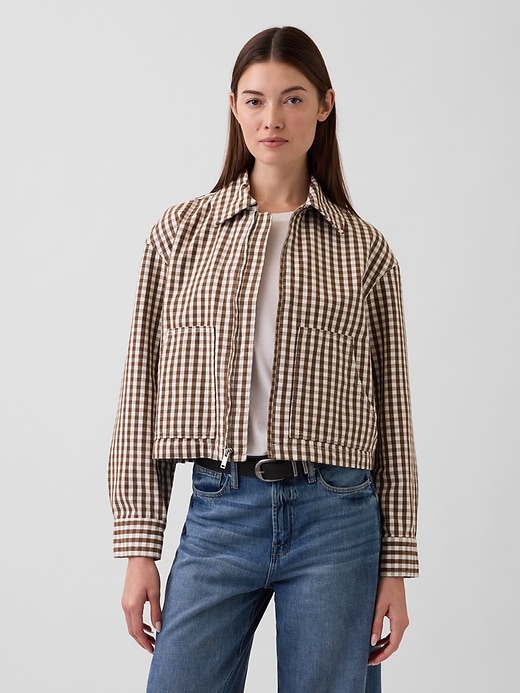 Image number 1 showing, Relaxed Cropped Canvas Barn Jacket