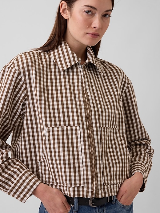 Image number 4 showing, Relaxed Cropped Canvas Barn Jacket