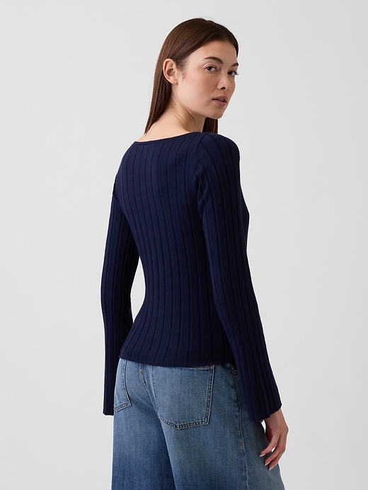 Image number 2 showing, Ribbed Boatneck T-Shirt