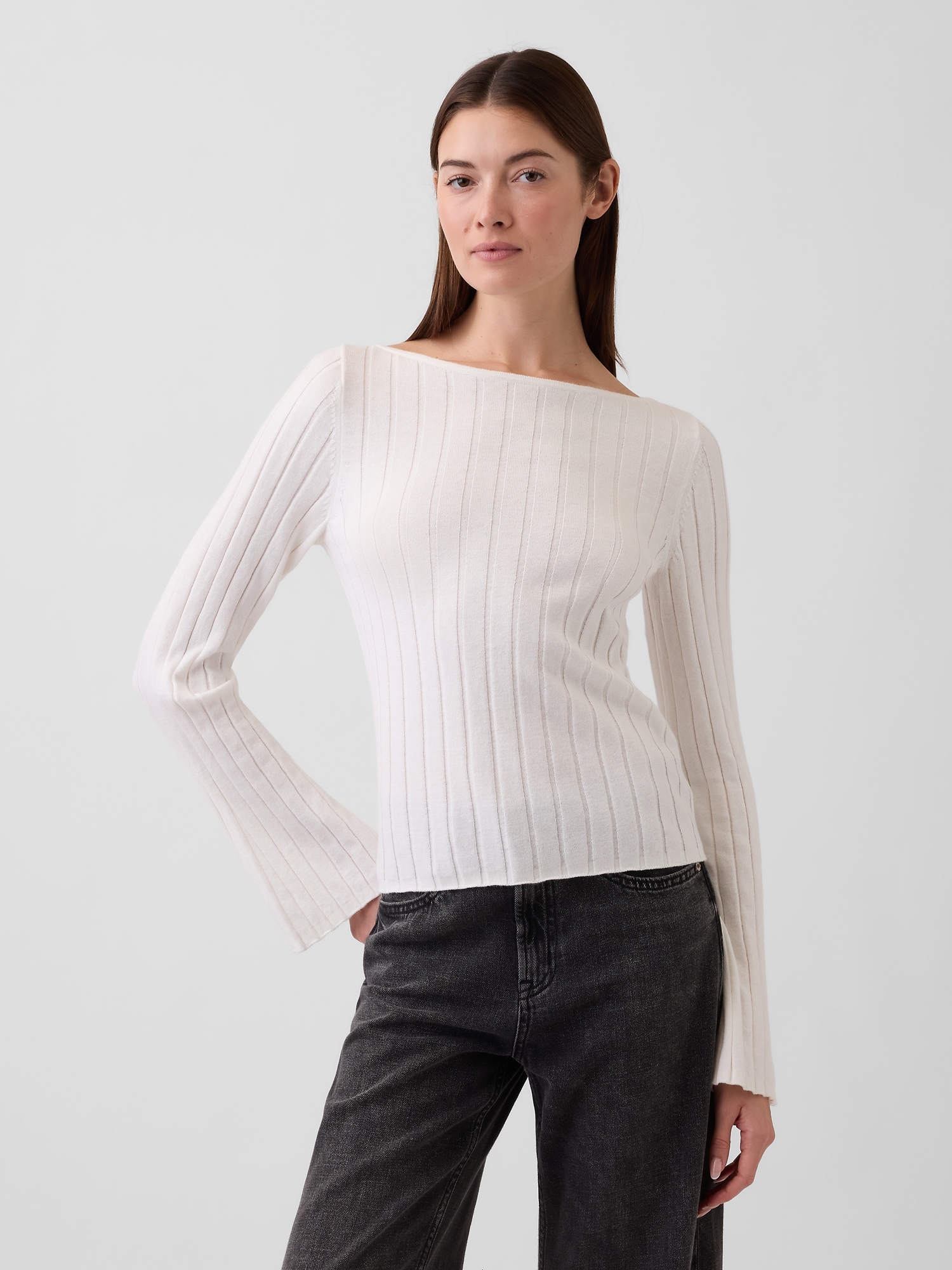 Ribbed Boatneck T-Shirt