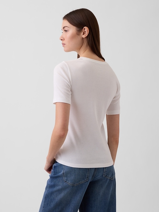 Image number 2 showing, Modern Ribbed Crewneck T-Shirt