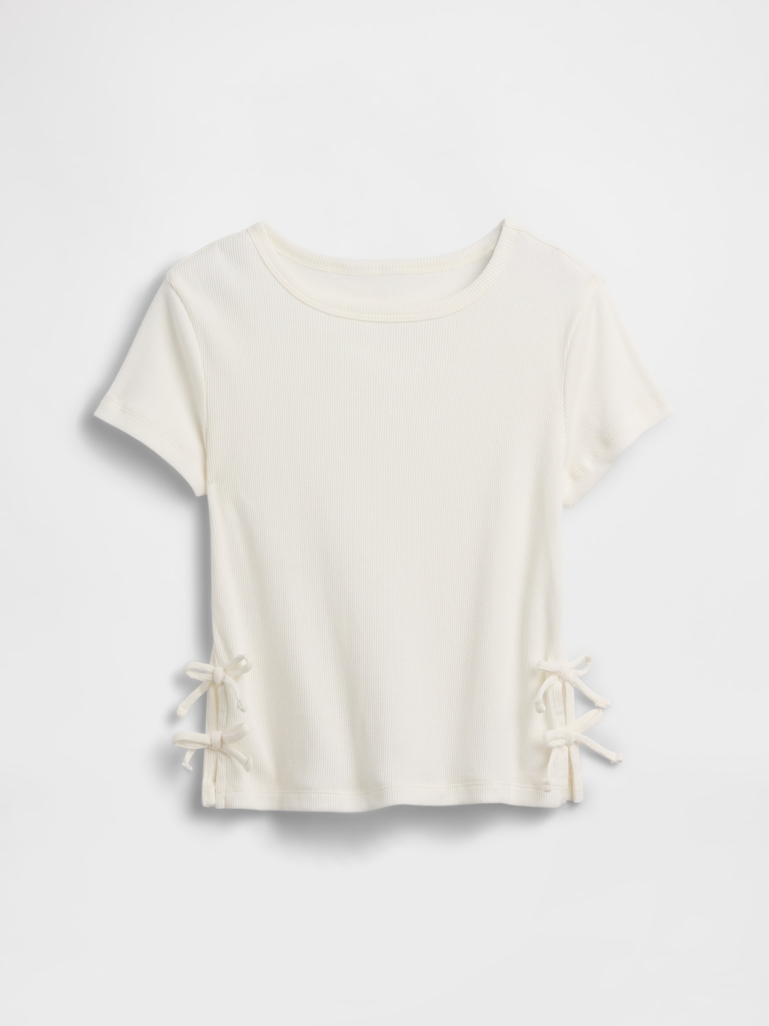 Kids Ribbed Side-Tie T-Shirt