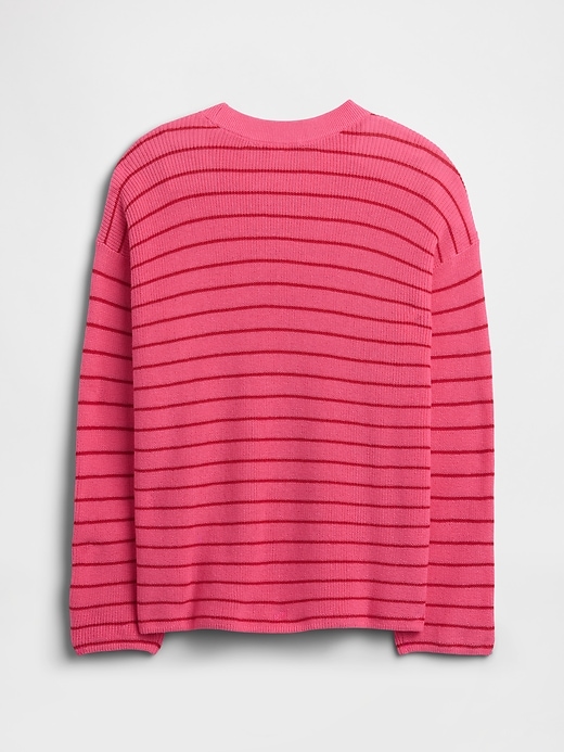 Image number 2 showing, Kids Oversized Stripe Shaker-Stitch Sweater