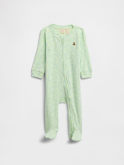 Image number 1 showing, Baby Print Two-Way Zip One-Piece