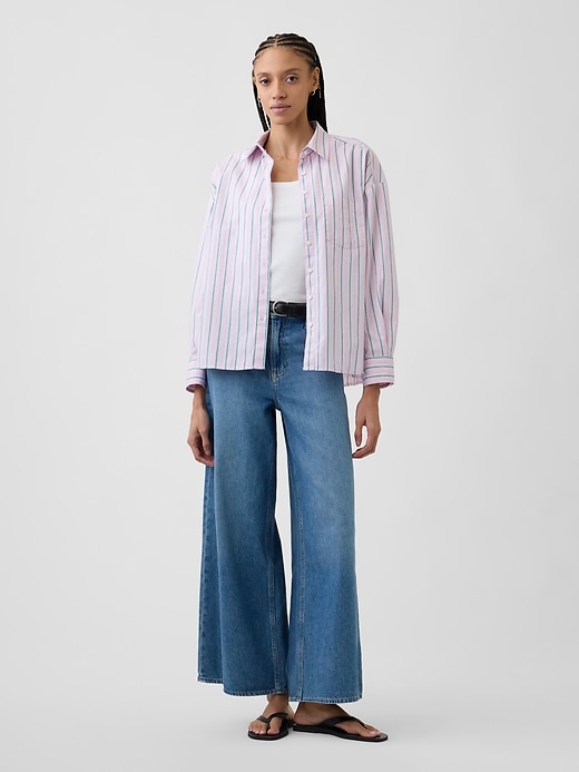 Image number 3 showing, Oversized Shirt in Poplin