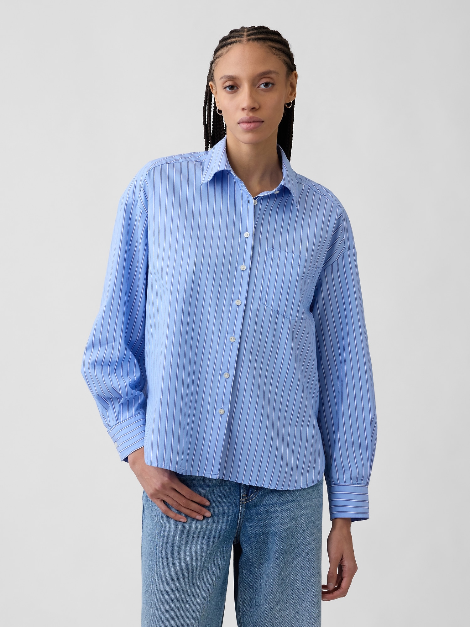 Oversized Shirt in Poplin