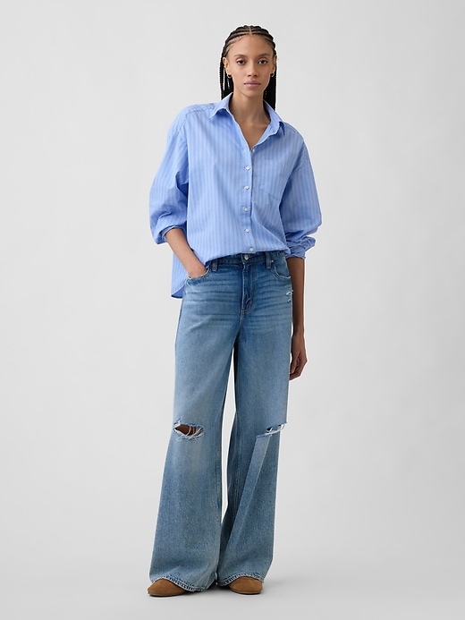 Image number 3 showing, Oversized Shirt in Poplin